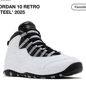Jordan 10 Retro 'Steel' 2025 - Black and White High-Tops